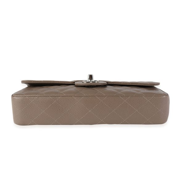 Chanel Taupe Caviar Quilted East West Single Flap Bag - Picture 5 of 8